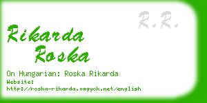rikarda roska business card